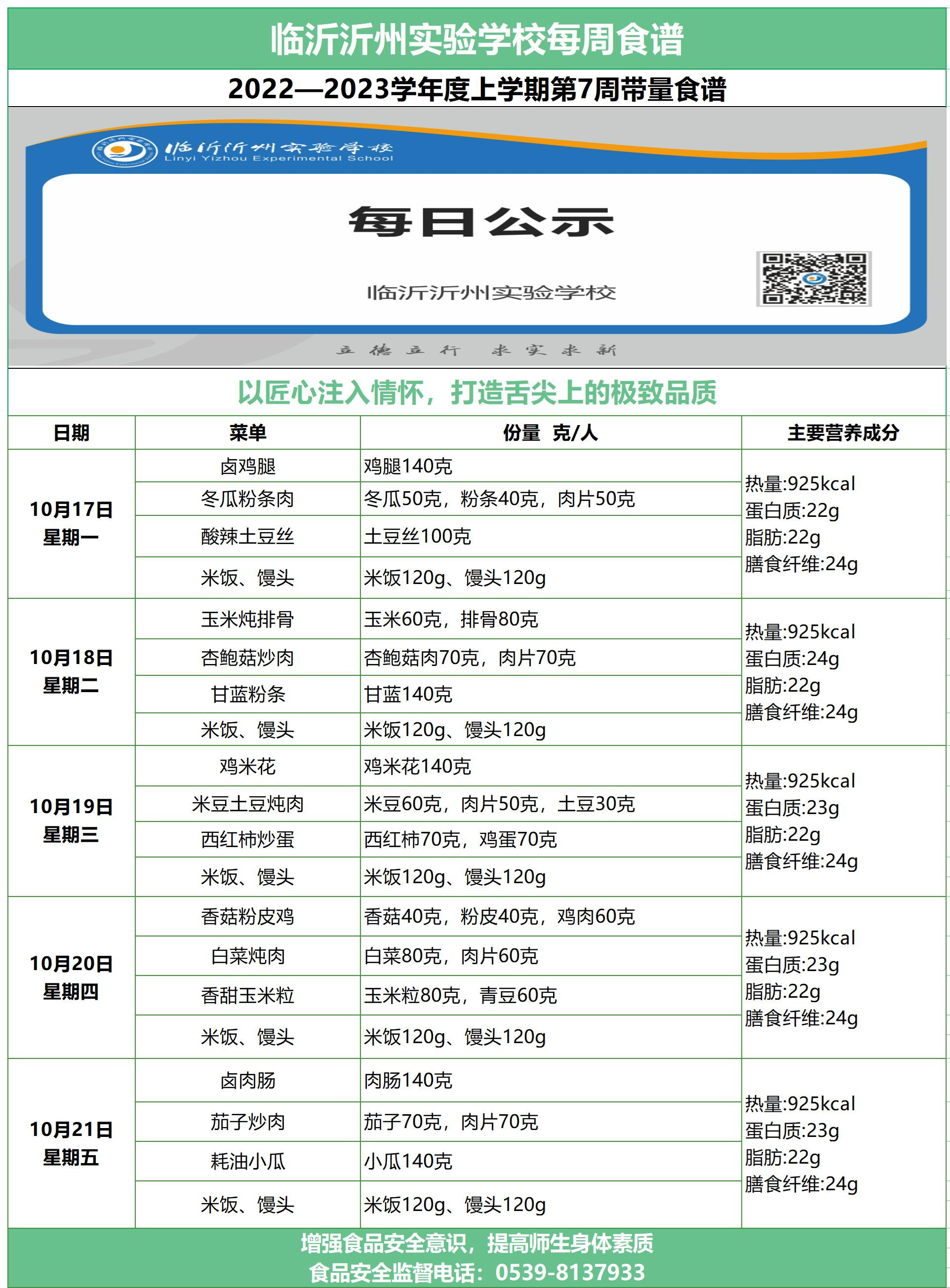 臨沂沂州實驗學校第七周帶量食譜.jpg